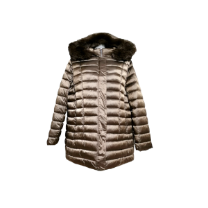 GIUBBINO OVERSIZE CON CAPPUCCIO STACCABILE E PELLICCIA ECOLOGICA STACCABILE - immagine 4