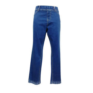 PANTALONE DONNA JEANS CON ELASTICO IN VITA