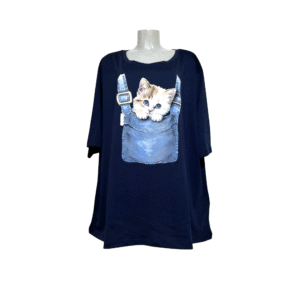 MAGLIA DONNA COTONE CON STAMPA GATTO